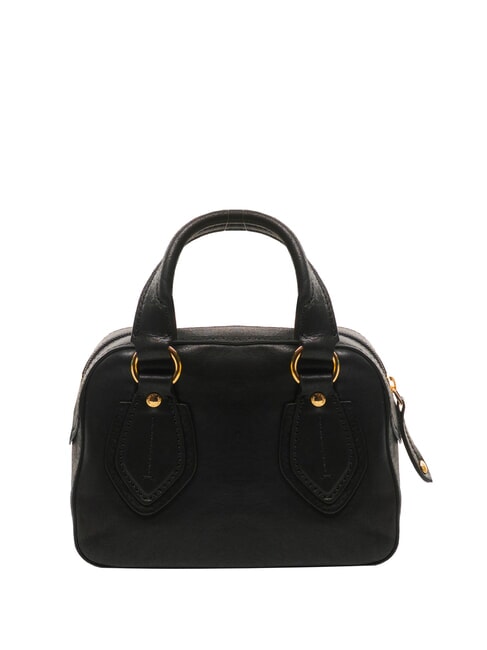 DAPHNE Mini sac de coffre en cuir black Gold - Sacs pour Femme