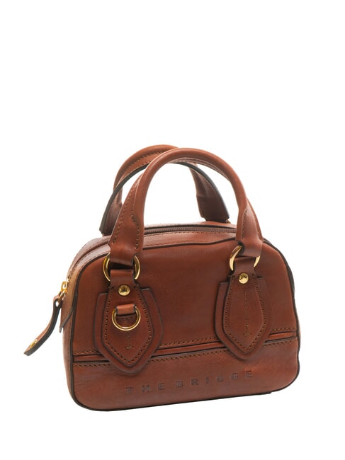 DAPHNE Mini sac de coffre en cuir MARRON - Sacs pour Femme