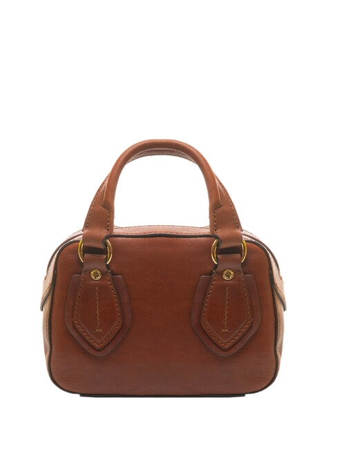 DAPHNE Mini sac de coffre en cuir MARRON - Sacs pour Femme