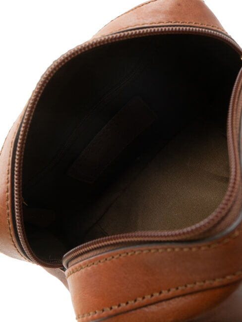 DAPHNE Mini sac de coffre en cuir MARRON - Sacs pour Femme