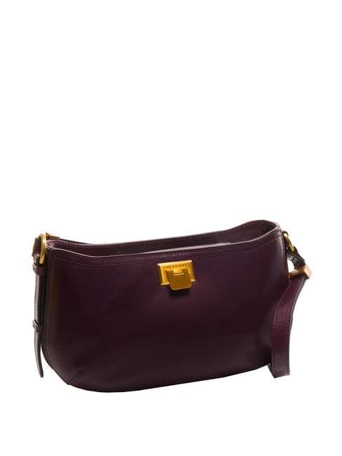 FEDERICA Sac à bandoulière en cuir raisin ab. or - Sacs pour Femme