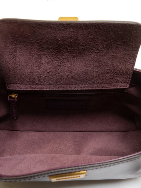 FEDERICA Sac à bandoulière en cuir raisin ab. or - Sacs pour Femme