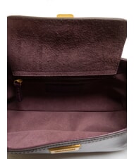 THE BRIDGE FEDERICA Sac à bandoulière en cuir raisin ab. or - Sacs pour Femme - 5