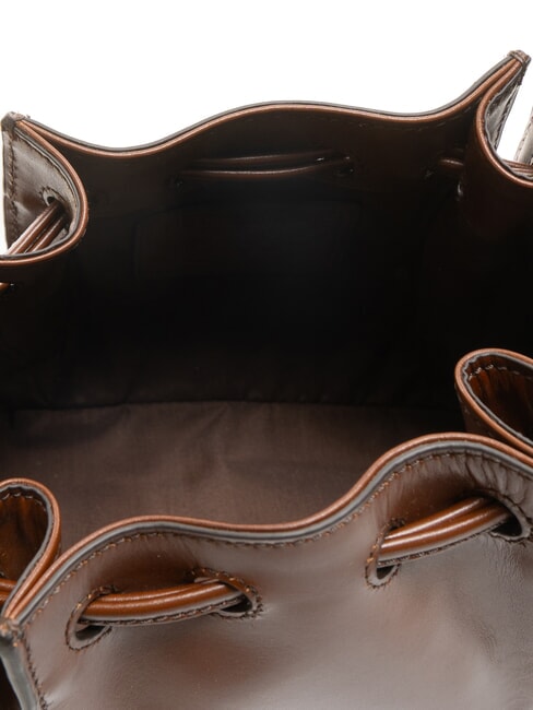 CAMILLA Sac seau en cuir MARRON - Sacs pour Femme