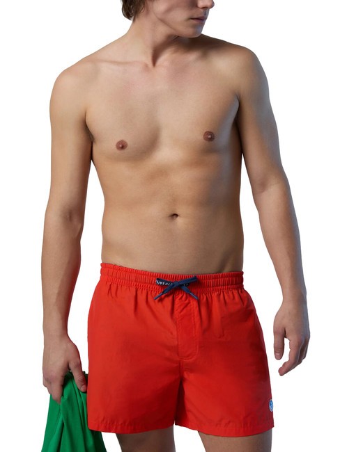 VOLLEY Maillot de bain boxer avec logo Orange vif - Maillots de bain