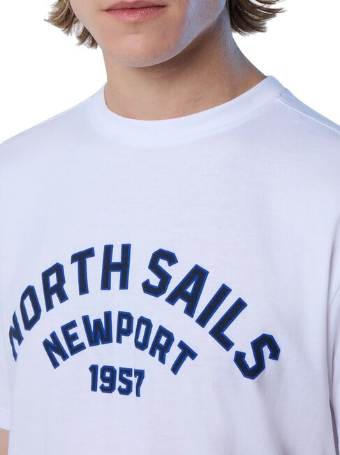 NEWPORT T-shirt en coton avec logo en forme d'arche blanc - T-shirt