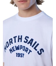 NORTH SAILS NEWPORT T-shirt en coton avec logo en forme d'arche blanc - T-shirt - 3