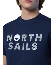 NORTH SAILS LINE PRINT T-shirt en coton avec maxi imprim&eacute; bleu marine - T-shirt - 3
