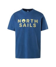 NORTH SAILS LINE PRINT T-shirt en coton avec maxi imprim&eacute; jean fonc&eacute; - T-shirt - 4