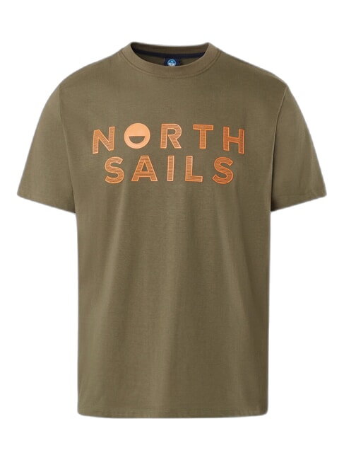 LINE PRINT T-shirt en coton avec maxi imprimé olives poussiéreuses - T-shirt