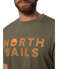 NORTH SAILS LINE PRINT T-shirt en coton avec maxi imprimé olives poussiéreuses - T-shirt - 3