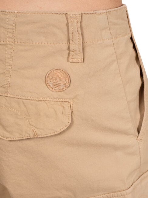 AMERICA Short cargo en coton Miel - Pantalon