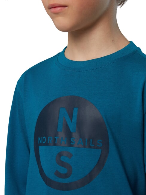 GRAPHIC KIDS chemise en coton à manches longues vert d'eau - Tee-shirt enfant