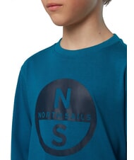 NORTH SAILS GRAPHIC KIDS chemise en coton à manches longues vert d'eau - Tee-shirt enfant - 3