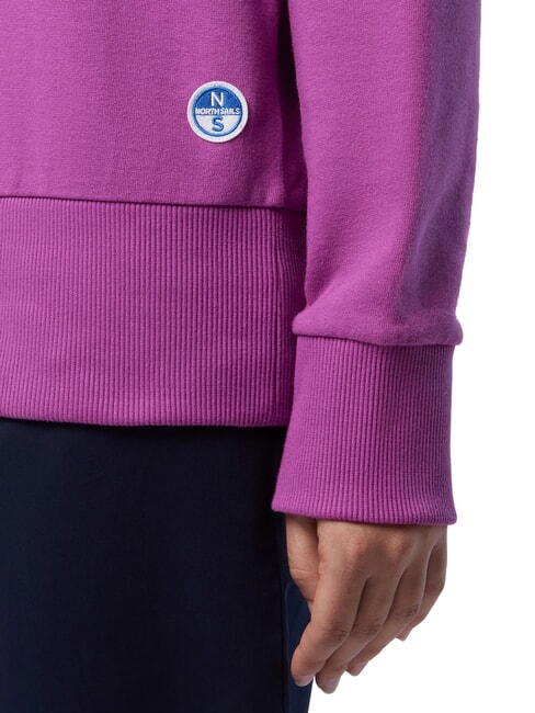 BASIC Sweat-shirt ras du cou en coton mauve - Sweat-shirts pour femmes