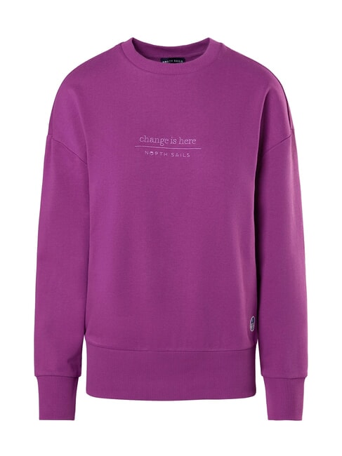 BASIC Sweat-shirt ras du cou en coton mauve - Sweat-shirts pour femmes