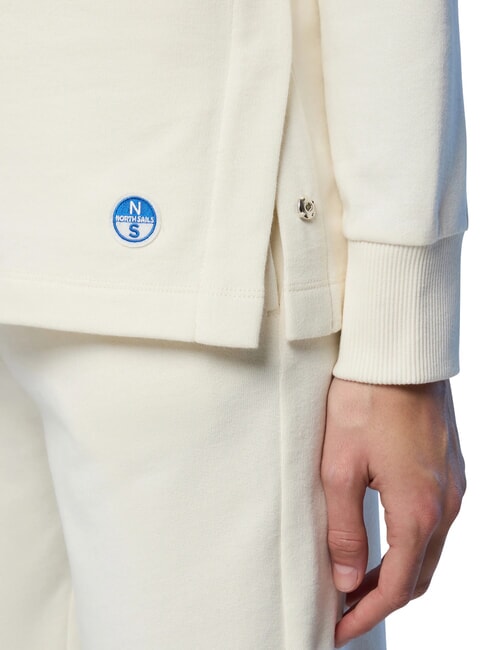 BASIC Sweat-shirt à col roulé en coton Guimauve - Sweat-shirts pour femmes