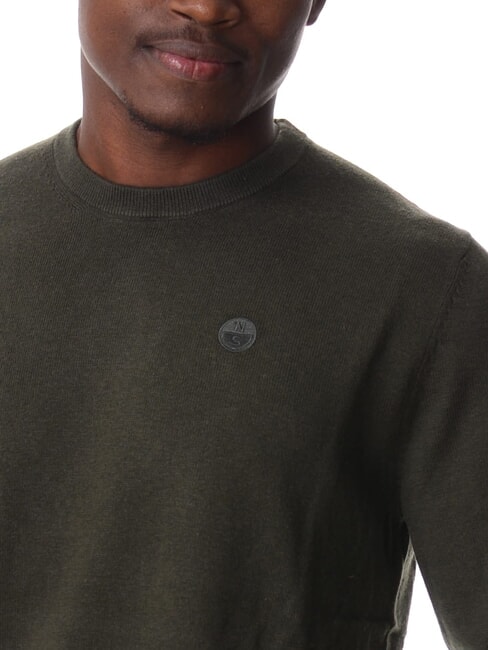 N|S Pull à col rond vert forêt - Pulls pour hommes