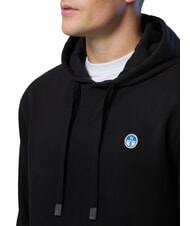 NORTH SAILS ROUND LOGO Sweat à capuche en coton noir - Pulls molletonnés - 3