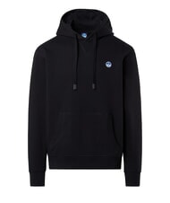 NORTH SAILS ROUND LOGO Sweat à capuche en coton noir - Pulls molletonnés - 4