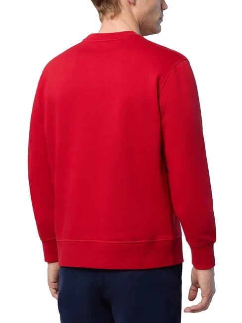 ROUND LOGO Sweat-shirt ras du cou en coton lave rouge - Pulls molletonn&eacute;s