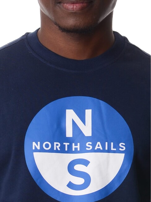 GRAPHIC Sweat-shirt ras du cou en coton bleu marine - Pulls molletonnés