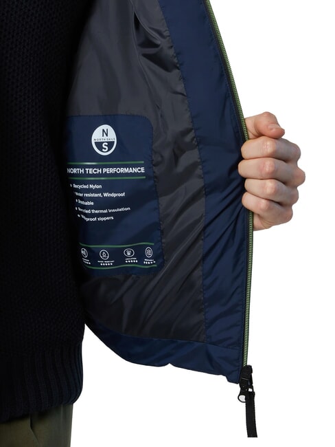 LASER PUFFER Doudoune mi-longue bleu marine - Doudounes homme