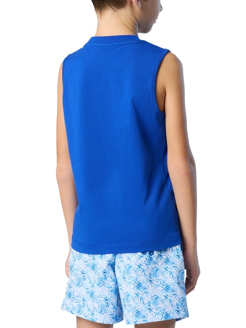 PRINTED KIDS Pull à emmanchures en coton surf bleu - Tee-shirt enfant