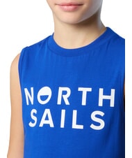 NORTH SAILS PRINTED KIDS Pull à emmanchures en coton surf bleu - Tee-shirt enfant - 3