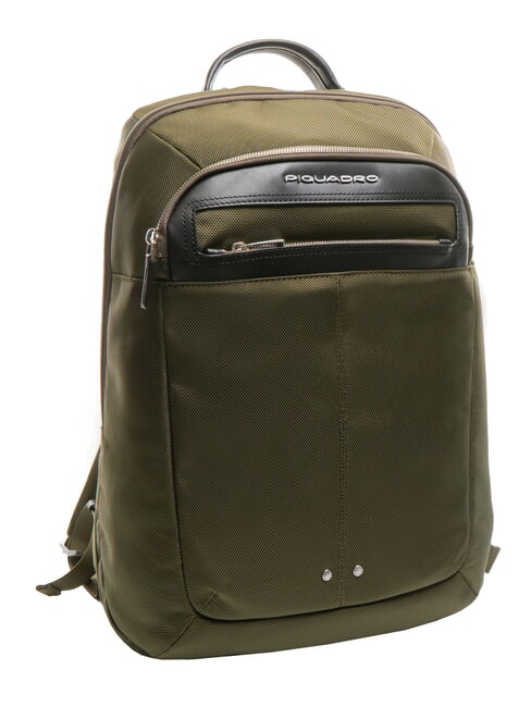 LINK Sac à dos en cuir et tissu, support pc 15,6" VERT - Sacs à dos pour ordinateur portable