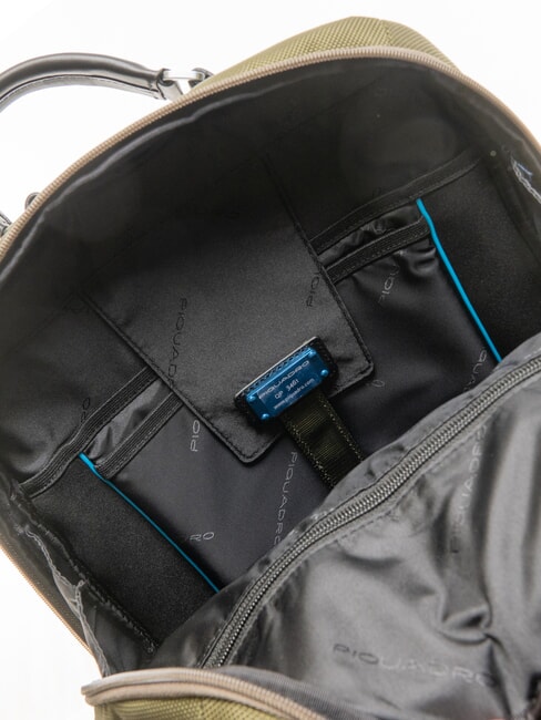 LINK Sac à dos en cuir et tissu, support pc 15,6" VERT - Sacs à dos pour ordinateur portable