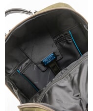 PIQUADRO LINK Sac à dos en cuir et tissu, support pc 15,6" VERT - Sacs à dos pour ordinateur portable - 5