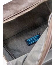 PIQUADRO BLACK SQUARE Sac à dos asymétrique en cuir bleu/marron foncé - Sacs à dos pour ordinateur portable - 5