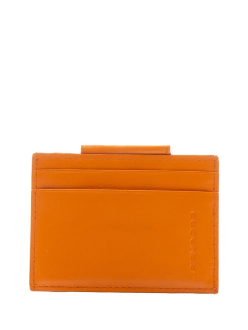 URBAN Porte-monnaie / porte-cartes en cuir ORANGE - Portefeuilles Homme