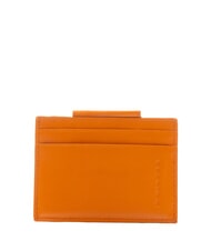 PIQUADRO URBAN Porte-monnaie / porte-cartes en cuir ORANGE - Portefeuilles Homme - 2