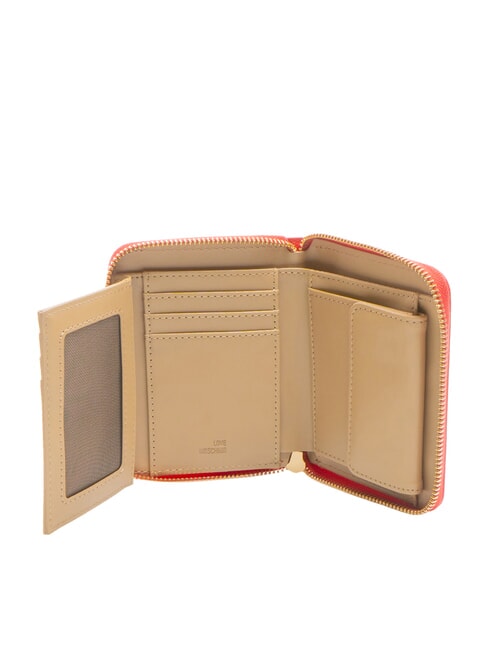 LOGO ITALICS Portefeuille zippé ROUGE - Portefeuilles Femme