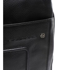 PIQUADRO VIBE Sac à bandoulière en cuir Noir - Sacs en Bandoulières pour Homme - 4