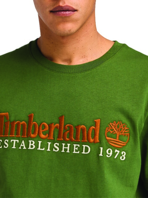 ESTABILISHED 1973 T-shirt en cotton noir/vert forêt - T-shirt
