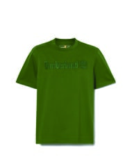TIMBERLAND EMBROIDERY TONAL T-shirt en cotton noir/vert forêt - T-shirt - 4