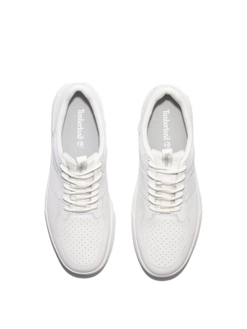 MAPLE GROVE Baskets en cuir blanc pleine fleur - Chaussures Homme