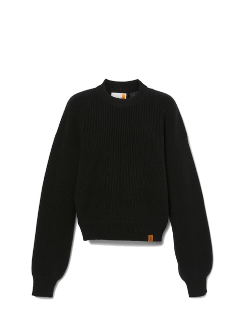 WOOL BLEND  Pull &agrave; col rond NOIR - Chandails pour femmes