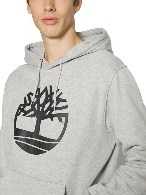 TREE LOGO Sweatshirt à capuche gris moyen chiné - Pulls molletonnés