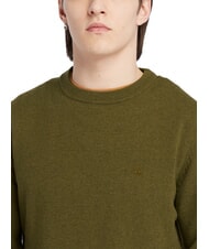 TIMBERLAND MERINO Pull ras du cou en laine mélangée sombreolive - Pulls pour hommes - 3