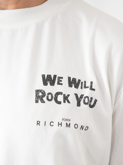 RENENS T-shirt en coton avec imprimé blanc - T-shirt