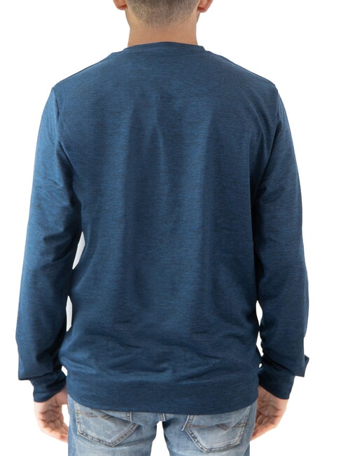 KUDRO Sweat-shirt à col rond avec logo en relief bleu marine foncé - Pulls molletonnés