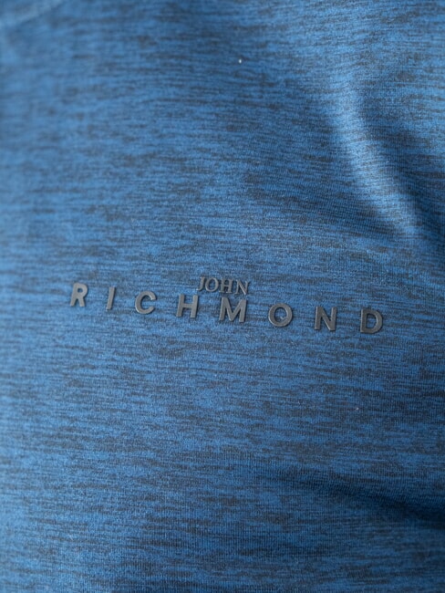 KUDRO Sweat-shirt &agrave; col rond avec logo en relief bleu marine fonc&eacute; - Pulls molletonn&eacute;s