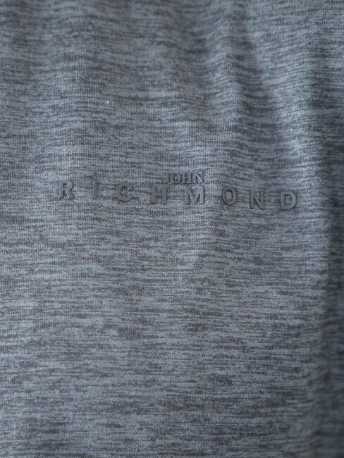 KUDRO Sweat-shirt &agrave; col rond avec logo en relief charbon de bois - Pulls molletonn&eacute;s