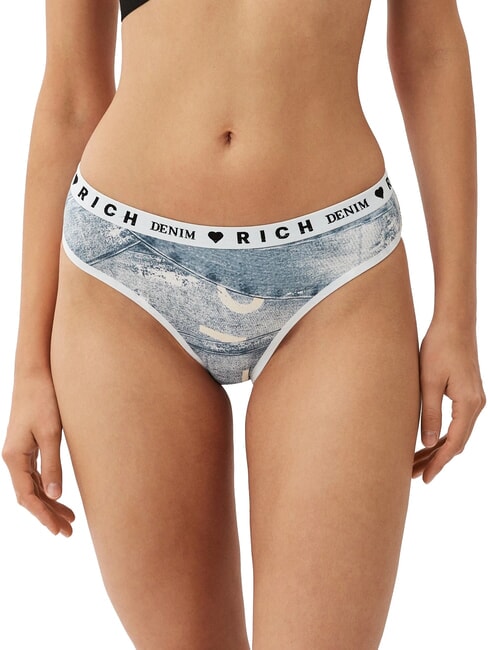 TODY Lot de 3 slips wh/bleu/d. - Slip femme