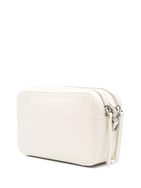 CARRIE Sacoche en cuir pour appareil photo soie blanche-argent brossé - Sacs pour Femme