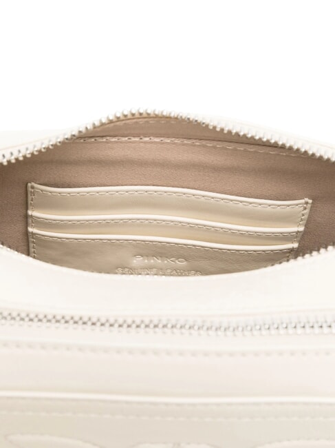 CARRIE Sacoche en cuir pour appareil photo soie blanche-argent brossé - Sacs pour Femme